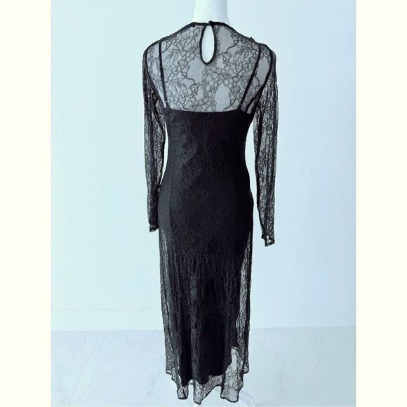 Zara Lace Overlay Maxi Dress Sz XS - Picture 8 of 10